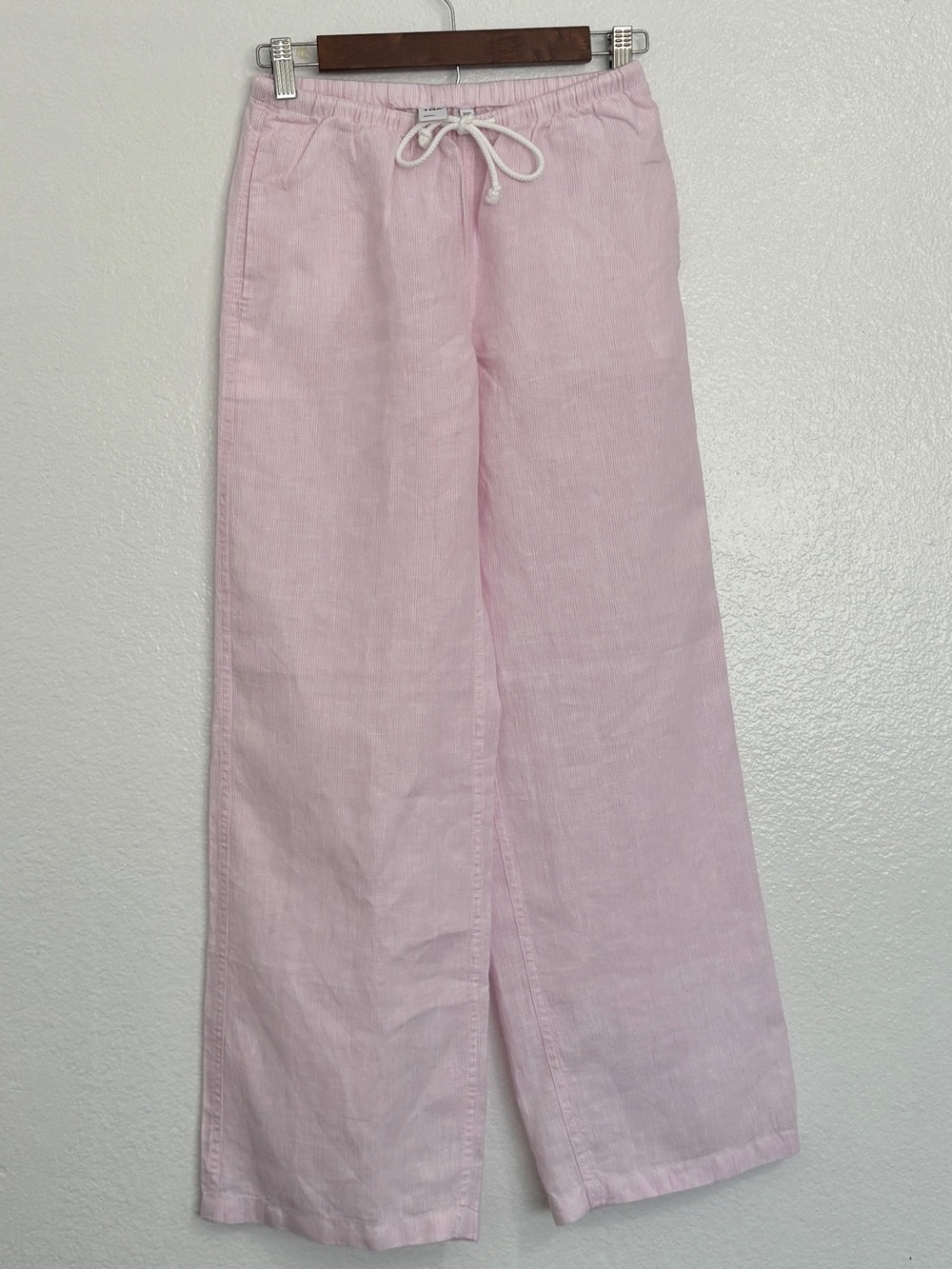 NWOT Aritzia TNA Charleston Linen Pants | Stripe Milkshake Pink | Many Sizes